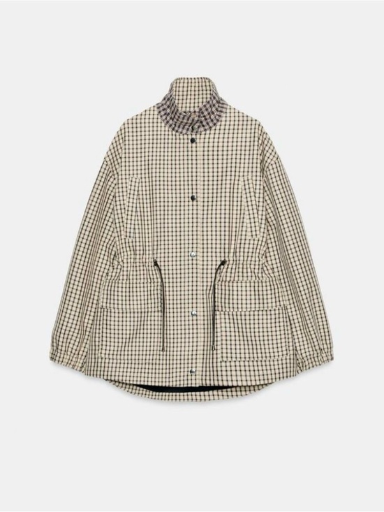 Zara Jackets & Blazers - ZARA PLAID HIGH-NECK JACKET